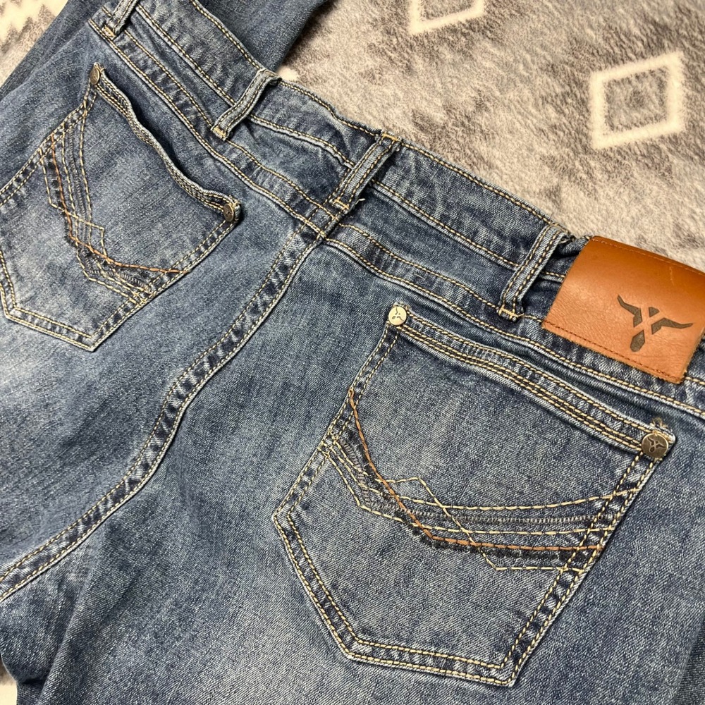 Wrangler 20X Style 44 Slim Straight Jeans Blue Mens 38x32 Western Denim